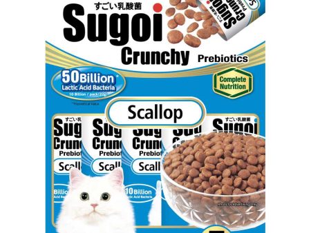 Ciao Sugoi Crunchy Scallop Flavor Plus Prebiotics Dry Cat Food 110g Online now