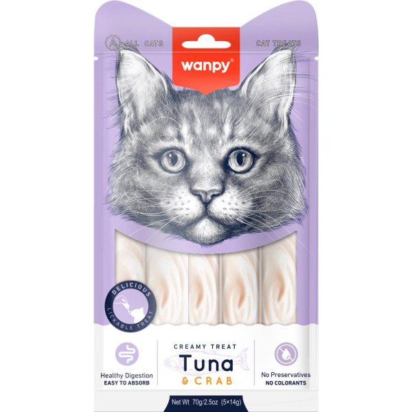 Wanpy Creamy Tuna & Crab Liquid Cat Treats 70g Cheap