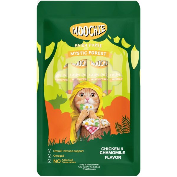 30% OFF: Moochie Fairy Puree Chicken & Chamomile Liquid Cat Treats Supply