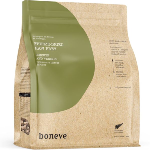 15% OFF: Boneve Chicken & Venison Digestive & Immune Support Grain-Free Freeze-Dried Raw Dog Food Fashion