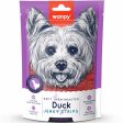 3 FOR $10.50: Wanpy Soft Oven Roasted Duck Jerky Strips Dog Treats 100g Online now