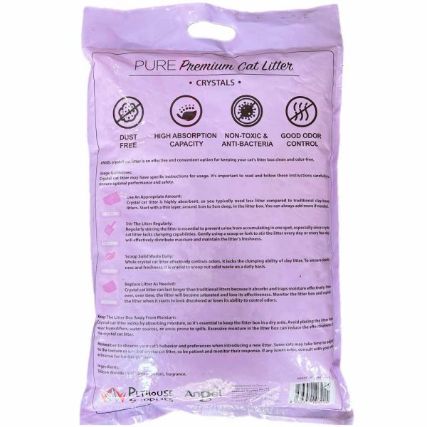 Angel Pure Premium Lavender Crystal Cat Litter 5L For Discount