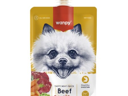 5 FOR $11: Wanpy Beef, Carrot & Pea Tasty Meat Paste Dog Treat 90g Online now