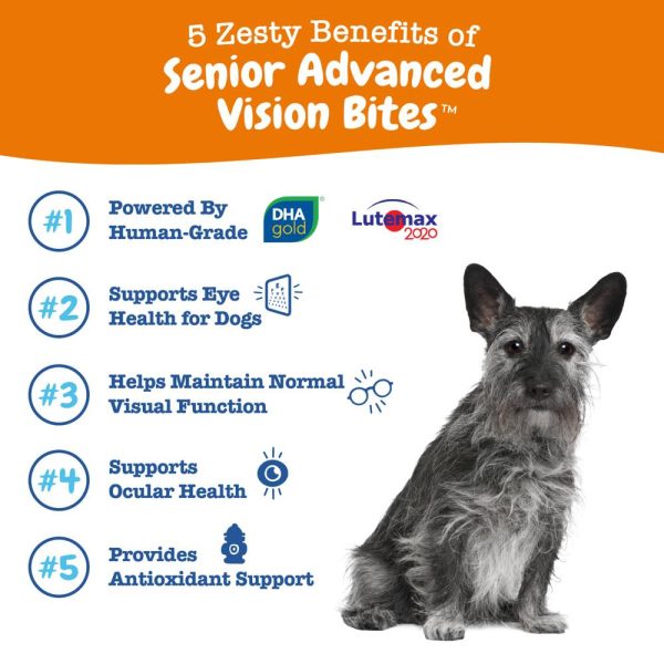 10% OFF: Zesty Paws Senior Advanced Vision Bites Chicken Flavor Dog Supplement Chews 90ct Online Sale