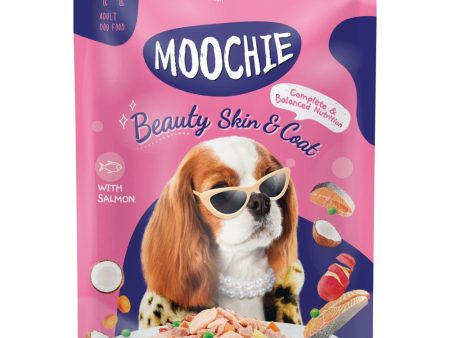 31% OFF: Moochie Beauty Skin & Coat Salmon Grain-Free Adult Pouch Dog Food 85g x 12 For Cheap