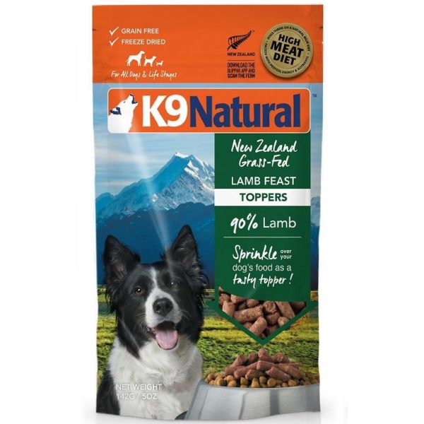 BUNDLE DEAL: K9 Natural Lamb Feast Grain-Free Freeze-Dried Raw Dog Food Topper 142g on Sale