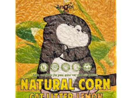 2 FOR $15: Angel Natural Corn Lemon Cat Litter 6L Sale