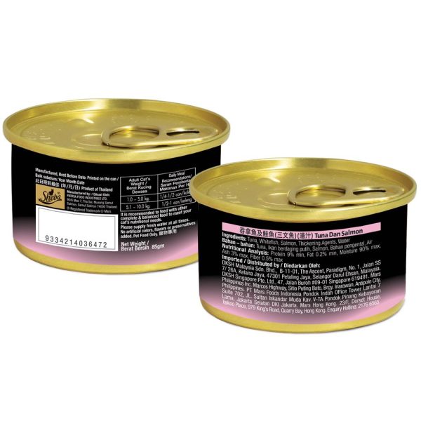 $10 OFF 24 cans: Sheba Tuna & Salmon In Gravy Adult Canned Cat Food 85g x 24 on Sale