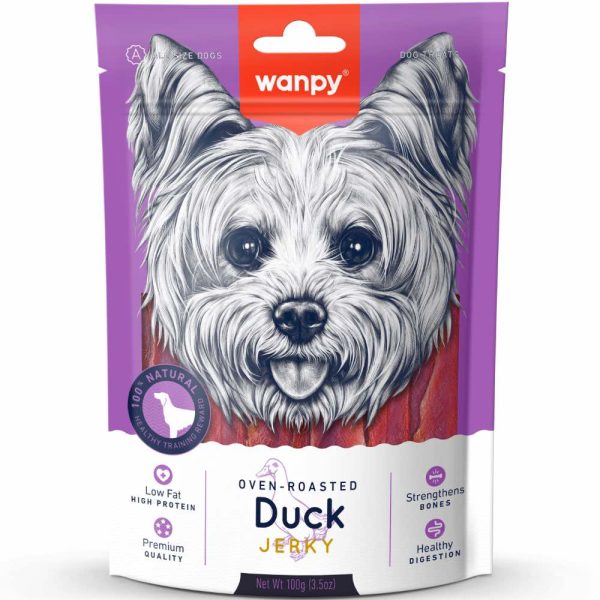 3 FOR $10.50: Wanpy Oven-Roasted Duck Jerky Dog Treats 100g Hot on Sale