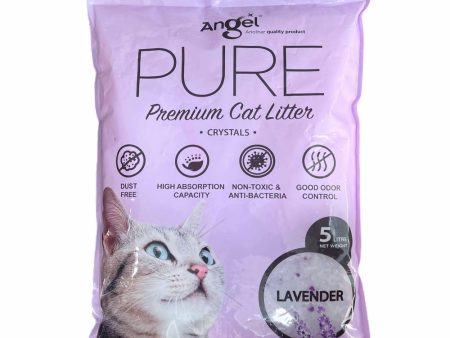 Angel Pure Premium Lavender Crystal Cat Litter 5L For Discount