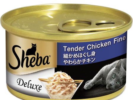 $10 OFF 24 cans: Sheba Tender Chicken Fine Flake Adult Canned Cat Food 85g x 24 For Sale