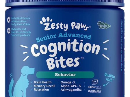 10% OFF: Zesty Paws Senior Advanced Cognition Bites Chicken Flavor Dog Supplement Chews 90ct For Discount