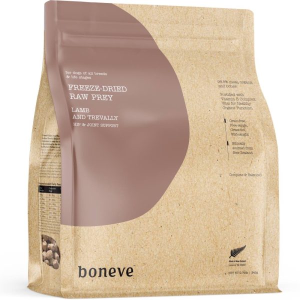 15% OFF: Boneve Lamb & Trevally Hip & Joint Support Grain-Free Freeze-Dried Raw Dog Food Supply