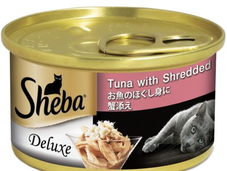 $10 OFF 24 cans: Sheba Tuna With Shredded Crab Adult Canned Cat Food 85g x 24 Online Sale