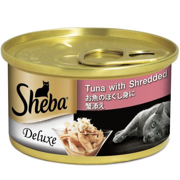 $10 OFF 24 cans: Sheba Tuna With Shredded Crab Adult Canned Cat Food 85g x 24 Online Sale