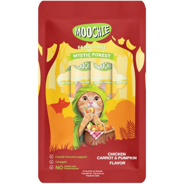 30% OFF: Moochie Fairy Puree Chicken, Carrot & Pumpkin Liquid Cat Treats Online Sale