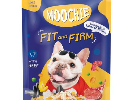 31% OFF: Moochie Fit & Firm Beef Grain-Free Adult Pouch Dog Food 85g x 12 For Sale