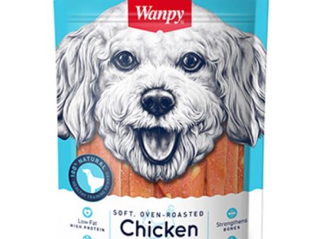 3 FOR $10.50: Wanpy Oven-Roasted Chicken Jerky & Cheese Slices Dog Treats 100g Supply