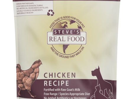 BUNDLE DEAL+FREE WIPES : Steve s Real Food Chicken Grain-Free Freeze-Dried Raw Food For Cats & Dogs 20oz Cheap