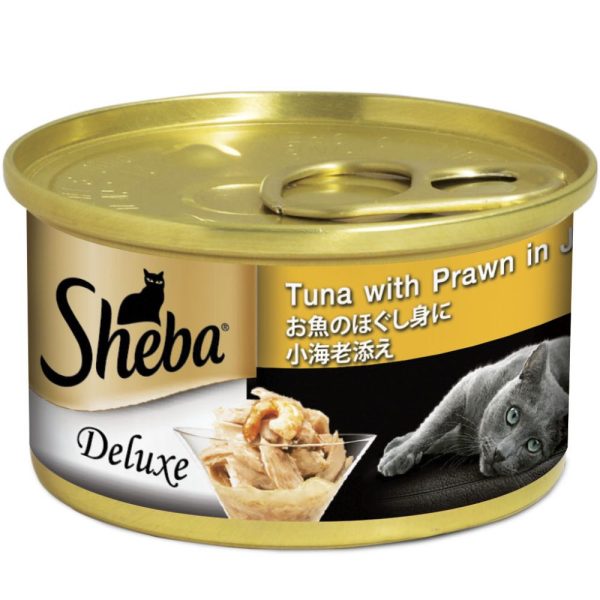 $10 OFF 24 cans: Sheba Tuna With Prawn In Jelly Adult Canned Cat Food 85g x 24 Fashion