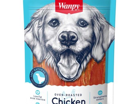 3 FOR $10.50: Wanpy Oven-Roasted Chicken Jerky Steaks Dog Treats 100g Online Sale