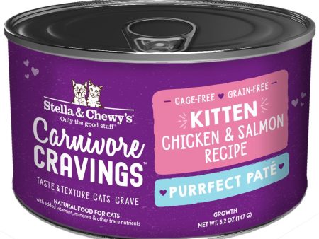 3 FOR $14.40: Stella & Chewy s Carnivore Cravings Purrfect Pate Chicken & Salmon Grain-Free Kitten Canned Cat Food 5.2oz Online