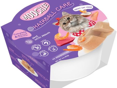 31% OFF: Moochie Hairball Care Pate With Prawn Grain-Free Adult Wet Cat Food 85g x 12 For Discount