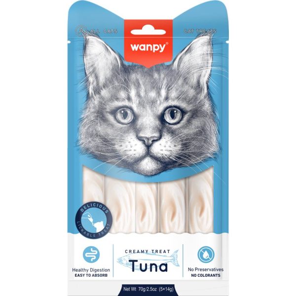 3 FOR $6.90: Wanpy Creamy Tuna Liquid Cat Treats 70g Cheap