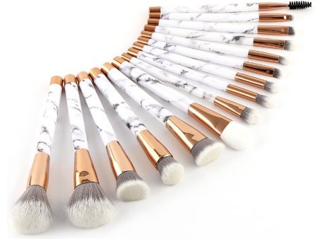 11 sets of marble makeup brush Online now