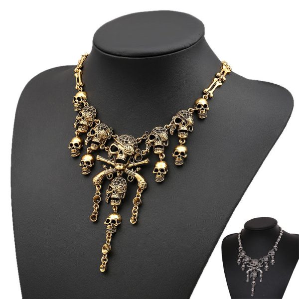 Vintage Skull Tassel Necklace Fashion