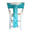 Teal Crinkle Taffeta Sash For Discount