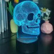 3D Small Night Lamp Halloween Skull Sale