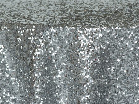 Tablecloth Silver Sequin Round 108  Cheap