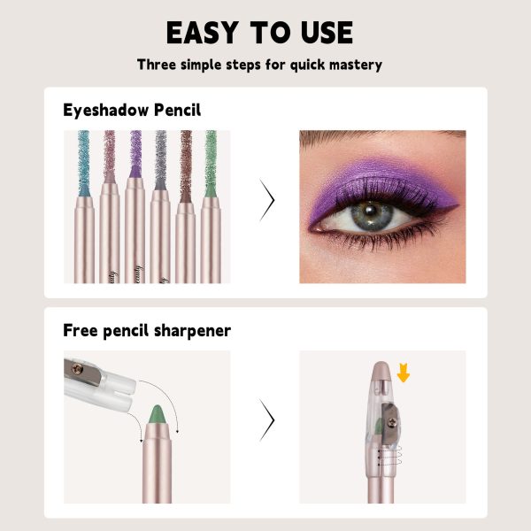 6-color Pearlescent Eyeliner Supply