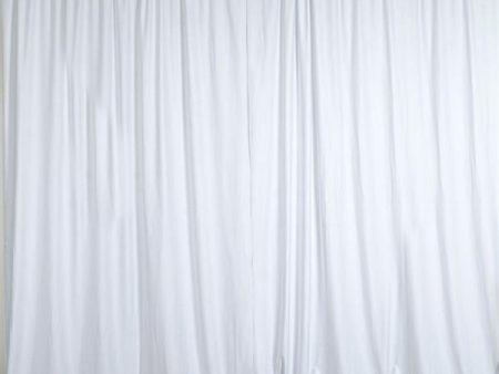 Backdrop White Polyester Curtain 10  Discount