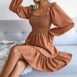 Flared Long Sleeve Dresses Fashion