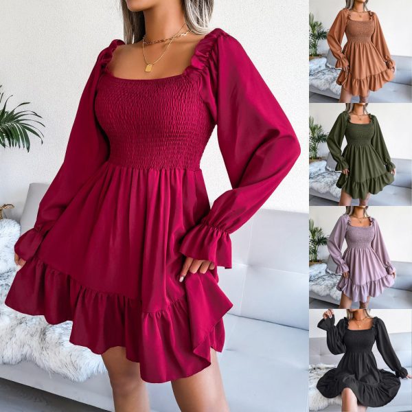 Flared Long Sleeve Dresses Fashion