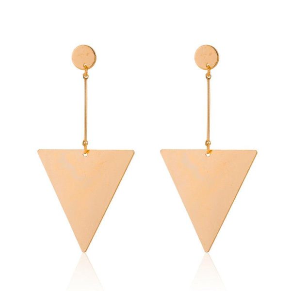 Triangle Metal Tassel Earrings For Discount