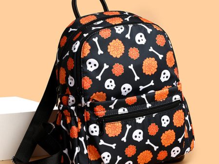 Halloween Skull Print Backpack Cheap