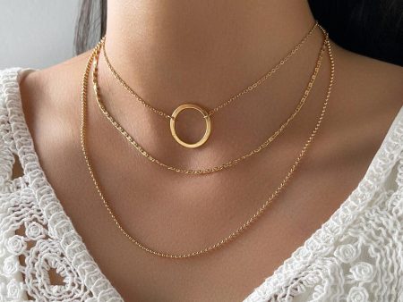 Circle Necklace Clavicle Chain on Sale