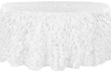 Tablecloth White Taffeta Petal round 90  Supply