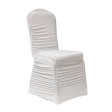 Chair Cover Spandex Ruched White Online now