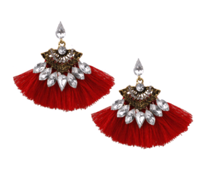 Tassel earrings with diamond Cheap