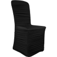 Chair Cover Spandex Ruched Black Online Sale