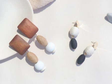 Wood earrings vintage earrings Online now