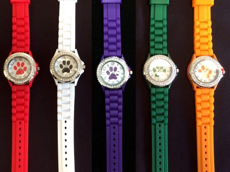 Paw Watch with Crystals (Available in 5 Colors) Hot on Sale