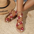 Toe Ring Sandals Flat Flower Online