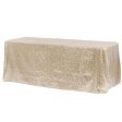 Tablecloth Light Gold Sequin Rectangular 90 x 156  Supply