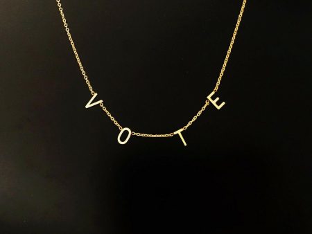 Vote Stainless Steel Necklace on Sale