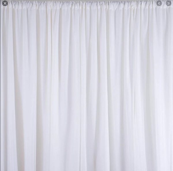 Backdrop White Sheer Curtain 40  Hot on Sale